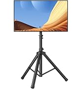 FORGING MOUNT Tripod Portable Floor TV Stand,Foldable Stand Height Adjustable for Portable Displa...