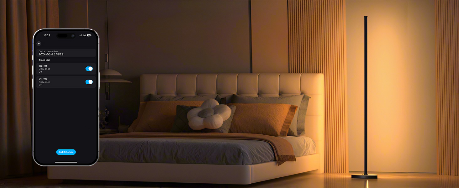 corner floor lamp with timing function