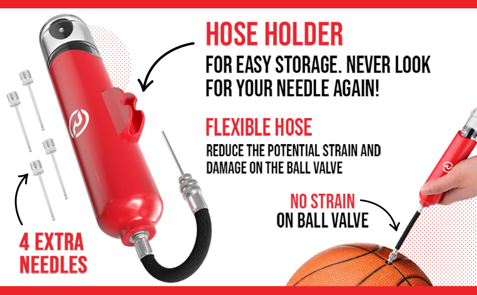 basketball air pump with needle
