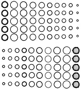 PWACCS High Pressure Washer O Ring Kit, Replacement Rubber Ring for Power Washer, General for Pum...