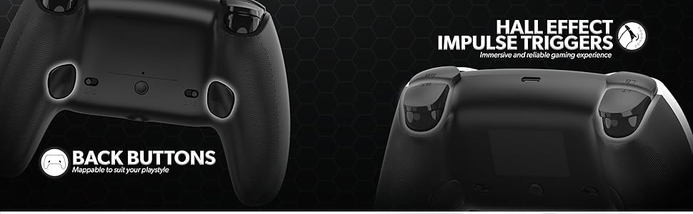 The Competitor controller with mappable back buttons and Hall Effect impulse triggers.