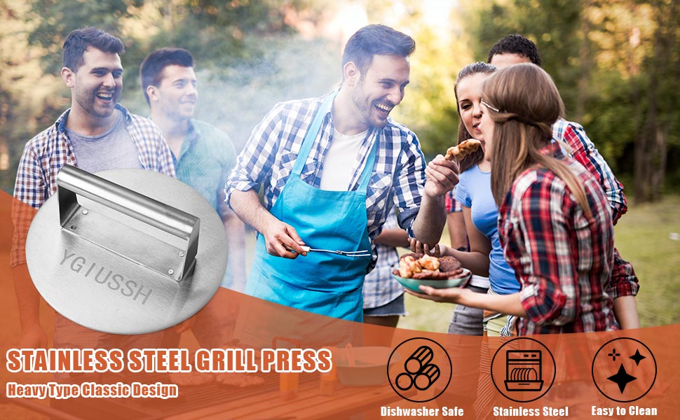 Stainless Steel Bacon Press