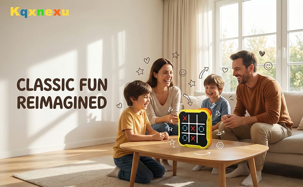 Kqxnexu 5-in-1 Electronic Tic-Tac-Toe Game
