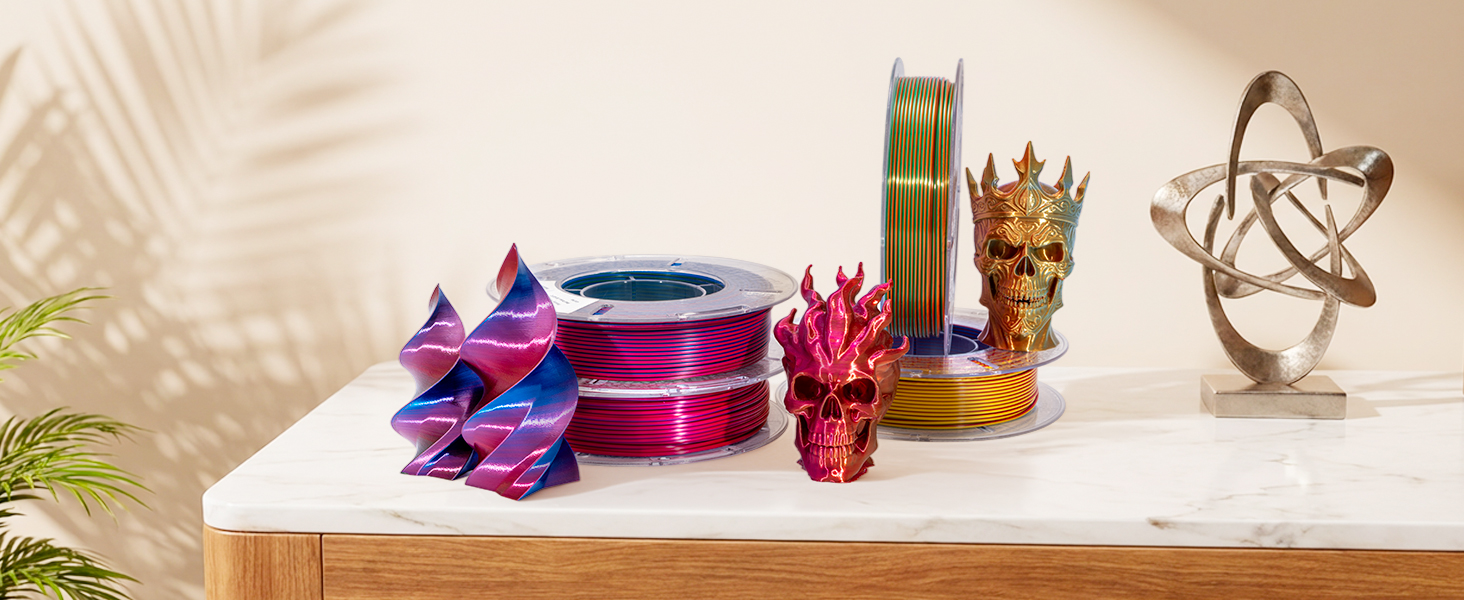 PLA Slik Tri-color Filament