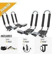 2 Pair Powder-Coated Stainless Steel Kayak J-Bar Roof Rack with Car Top Mount Carrier for Canoe, ...