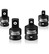 WORKPRO 4-Piece Impact Socket Adapter and Reducer Set, 1/4", 3/8", 1/2" Drive Socket Adapter Set,...