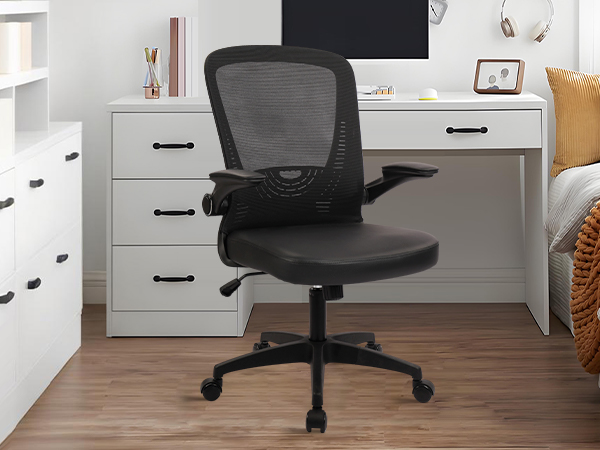 CLATINA Desk Chairs with Wheels, Ergonomic Rolling Mesh Office Chair