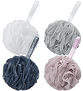 AmazerBath Bath Shower Loofah Sponge Exfoliating Body Scrubber 75g/PCS Pouf Bath Sponges- Set of ...