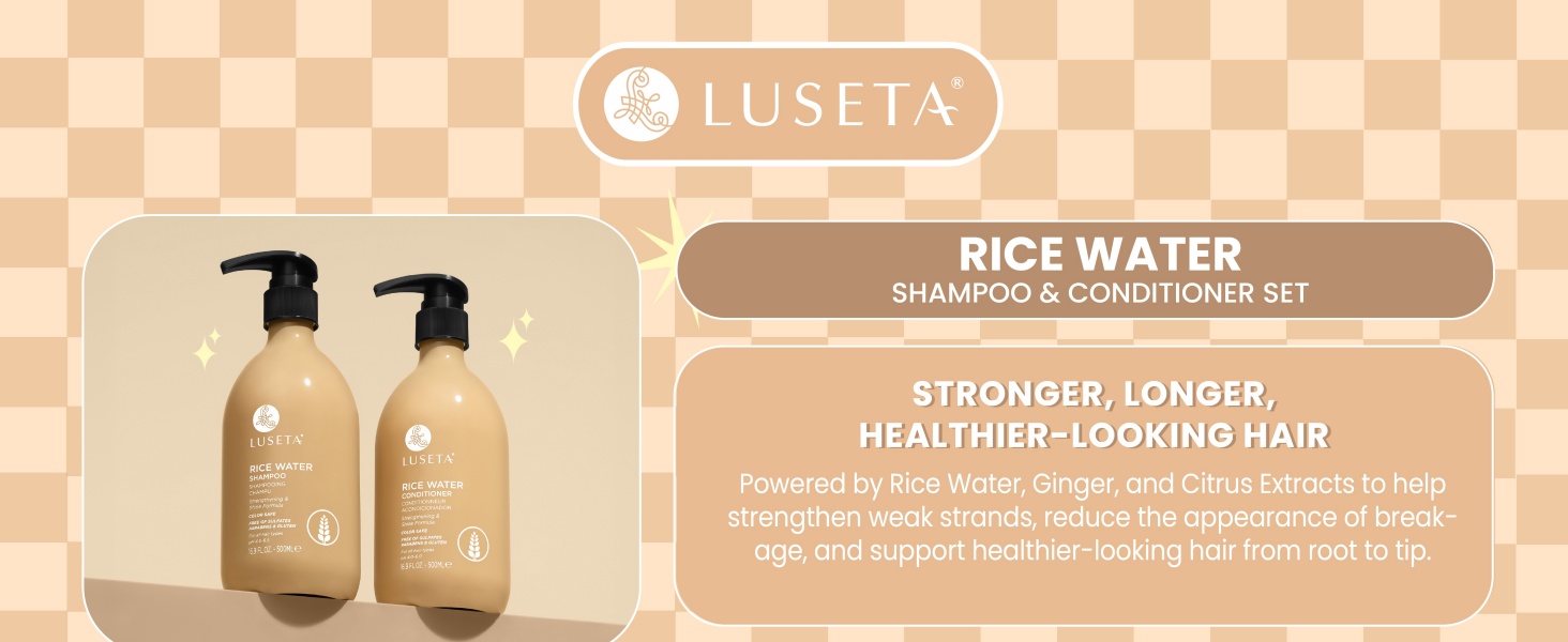 LUSETA rice water shampoo and conditioner