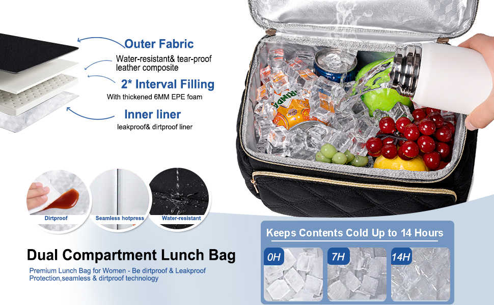 lunch bag for women lunch box lunchbag lunch cooler lunch tote for work adult insulated bag