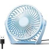 Edvision USB Desk Fan, 5 Inch Small Portable Fan, 3 Speeds Powerful Wind Mini Personal Desktop Fa...