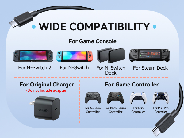 Perfect for Switch 2 console use without compromising power or safety