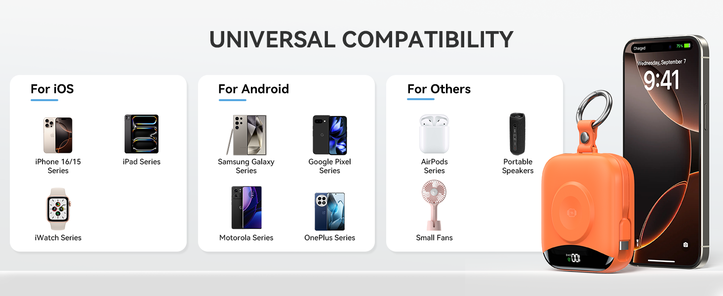 purple portable charger