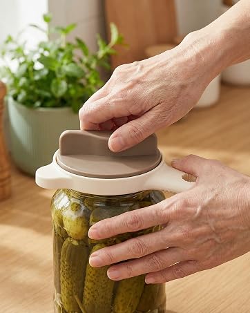 4-in-1 Jar Opener for Seniors -Adjustable Lid Opener with Non-Slip Grip