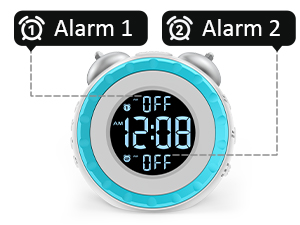 dual alarm clock for heavy sleepers