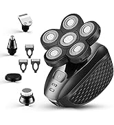 Head Shavers for Men Upgraded 5 in 1 Multifunctional Bald Head Shaver Grooming Kit Cordless Elect...