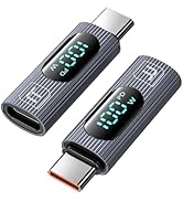toocki USB C Adapter, 2Pack 100W USB C Female to USB C Male Extension Adapter Type C Power Meter ...