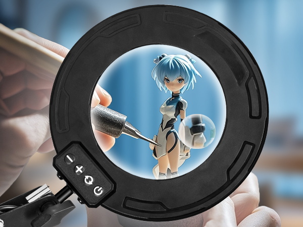 Miniature painting magnifying glass with light hands free craft light 