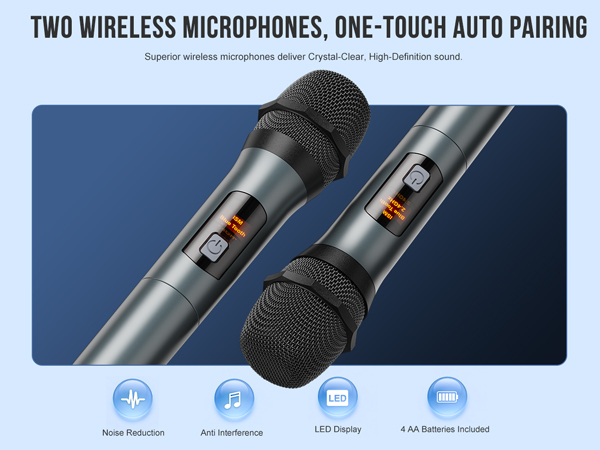 Karaoke Machine Mini Karaoke Machine Portable Bluetooth Speaker Karaoke Machine for Adults 2 Mics