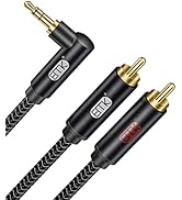 EMK 3.5mm to 2 RCA Cable, Jack to RCA Stereo Audio Cable Gold Plated RCA to AUX Audio Cable Compa...
