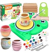 Pottery Wheel for Kids - Complete Pottery Painting Kit Arts and Crafts for Kids Ages 8-12 with 3 ...