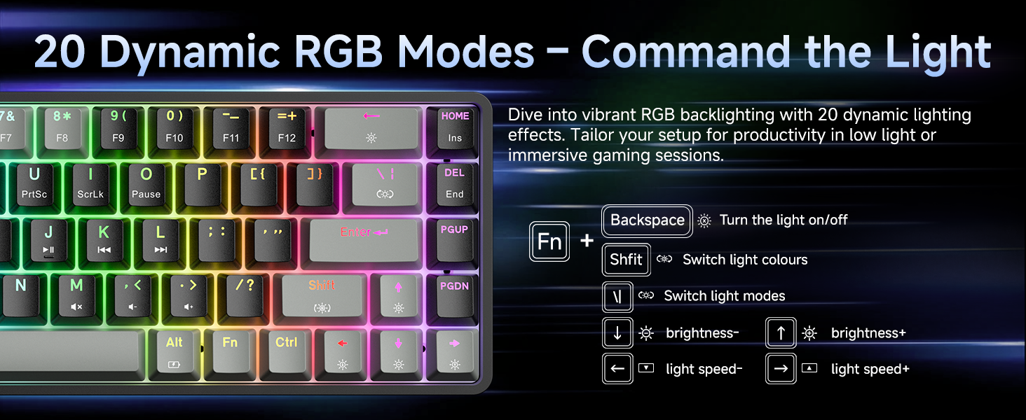 60% wireless mechanical gaming keyboard