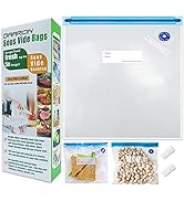 Daarcin Sous Vide Bags 20pcs 8.3x8.7in/21x22cm BPA Free Reusable Vacuum Sealer Bags Keep Food Fresh