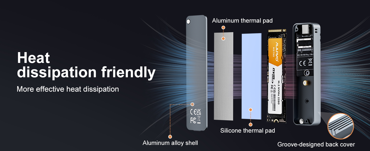 M.2 NVMe SSD Enclosure USB3.2 GEN2 10Gbps