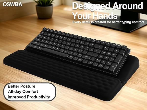Keyboard Stand with Wrist Rest, Ergonomic Memory Foam Support