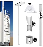 Starlink Mini Flag Pole Mount Kit - 10 feet Telescoping FlagPole- Fits for 0.7 to 1.1 Inch Round ...