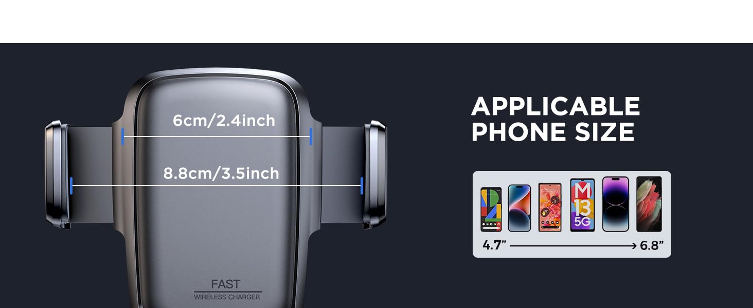 car phone holder wireless charger wireless phone charger for car charging phone mount for car