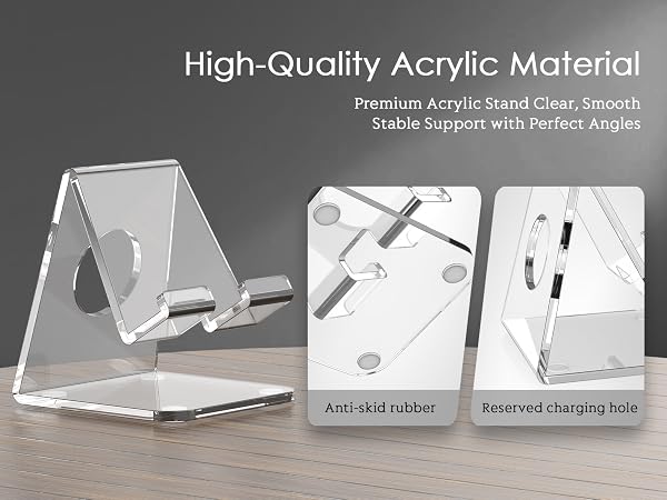 Premium Acrylic Stand Clear, Smooth Stable Support with Perfect Angles