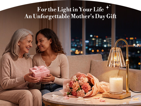 mothers day gifts and decoration, marycele candle warmer lamp with timer and dimmer, adjustable