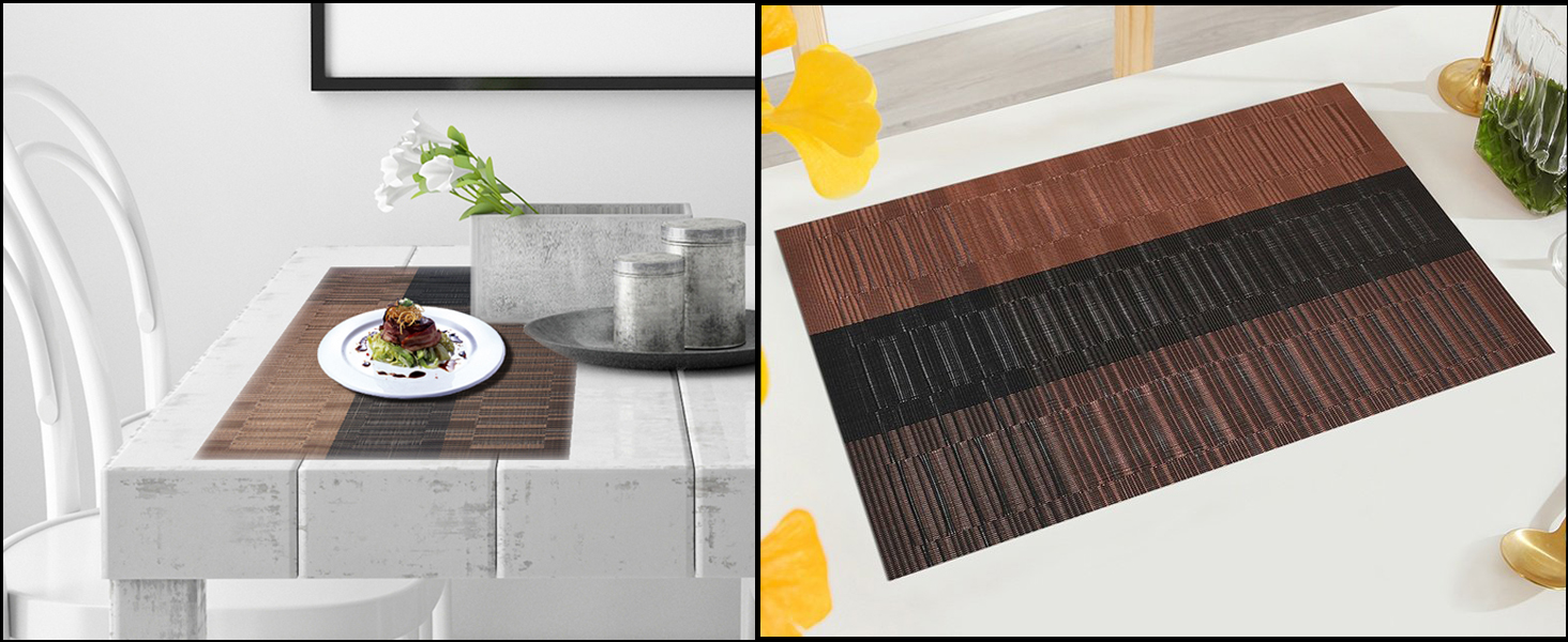 brown placemats set of 4
