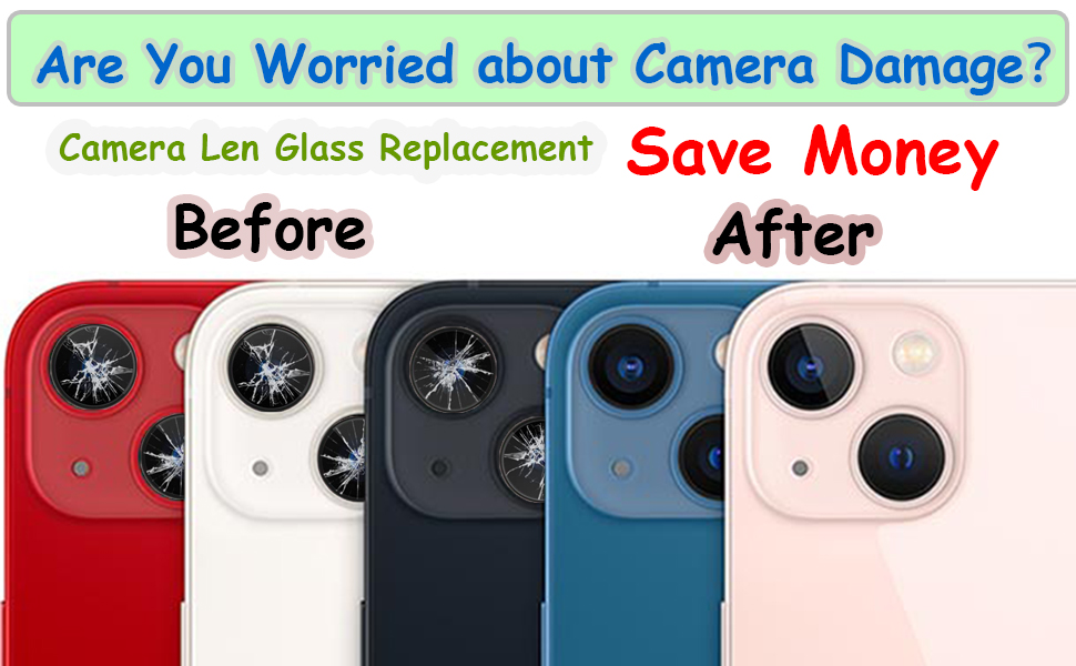 Rear Back Camera Glass Lens Replacement for iPhone 13