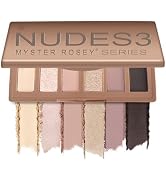 MYSTER ROSEY Nudes Series Mini Eyeshadow Palette, Velvety Matte Finish, 6 Nude Taupe &amp; Brown Neut...