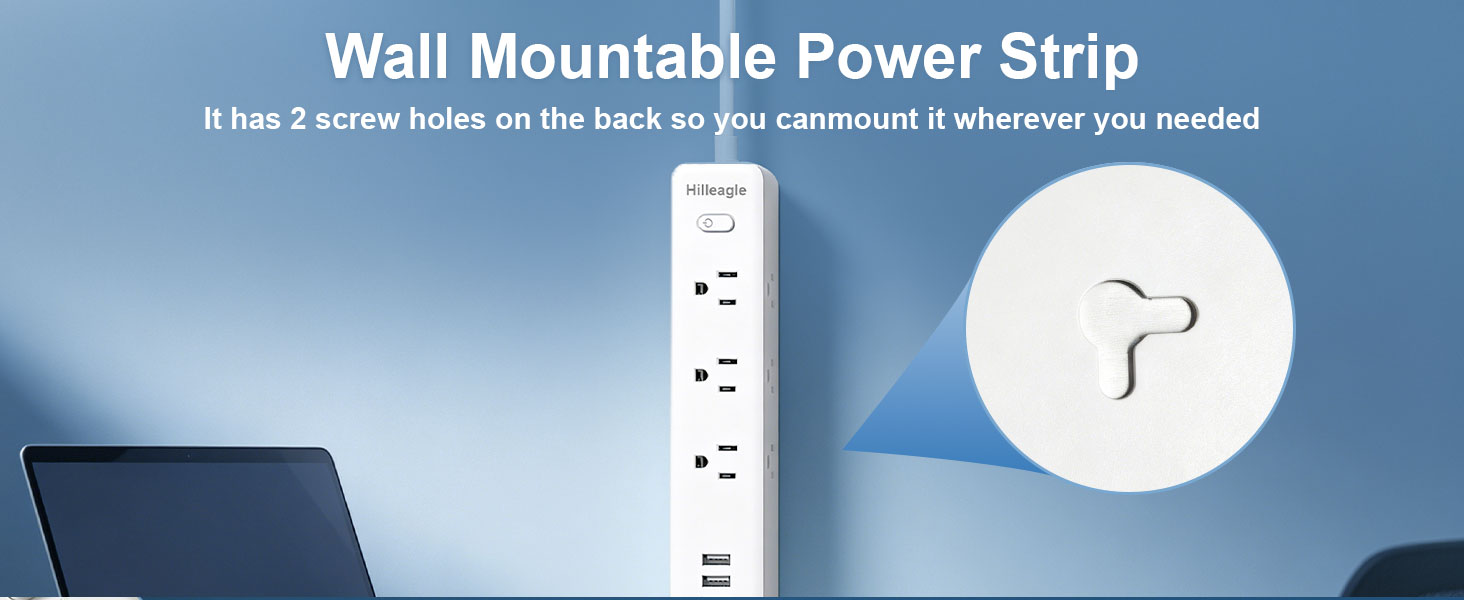 flat plug power strip