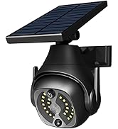 Pwysara Dummy Fake Solar Dummy Security Camera Light with Motion Sensor, Flashing Red Light &amp; 120...