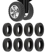 Figffotto 8PCS Luggage Wheel Protector, Premium Silicone Protectors for 2-2.4" Spinner Wheels Ant...