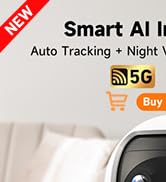 CINMOORE security camera indoor motion tracking night vision two-way audio ai detection for baby