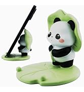 Cartoon Panda Under The Lotus Leaf Cell Phone Stand for Desk, Cute Statue Phone Holder for Lovely...