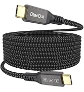 USB C Monitor Cable 20ft, 4K@60Hz Video Display Extra Long USBC 3.2 gen 2 Cord, 100W Fast Chargin...