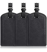 3 Pack Luggage Tags for Suitcases, TSA Approved Bag Tags, Baggage Tags with Privacy Protection, T...