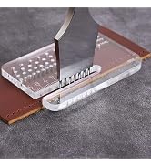 1 Pc Transparent of Leather Craft Punching Tool Leather Sewing Auxiliary Board Punch Holes and Pr...
