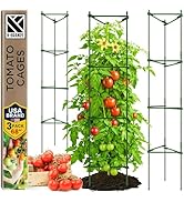 K-Brands Tomato Cage - Tomatoes Plant Stakes Support Cages Trellis for Garden and Pots (3 Pack - ...