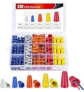 Nilight 220PCS Wire Nuts Kit 5 Sizes Electrical Wire Caps Assortment Spring Thread Insulated Wire...
