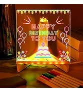 Led Note Board with Colors,Light Up Drawing Board for Kids,Acrylic Led Writing Board with Light, ...