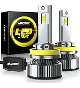 AUXITO H11 LED Bulbs, 120W 24000LM Per Set, 900% Brighter, 6500K Cool White Adjustable H8 H9 LED ...