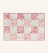 GRANNY SAYS Checkered Pink Bathroom Rugs, 24