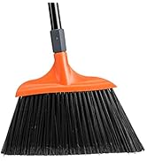 Heavy-Duty Broom, Long Handle Angle Broom for Garages, Courtyard, Sidewalks, Decks and Outdoor Su...